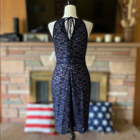 New Nightway Lace keyhole Sequined Dress size 10 - Picture 4 of 9